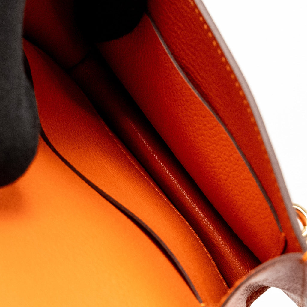 Hermes Roulis Slim Evercolor Orange GHW