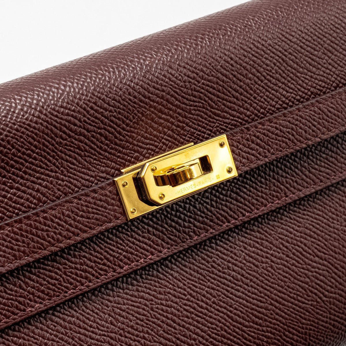 Hermes Kelly To Go Epsom Bordeaux GHW