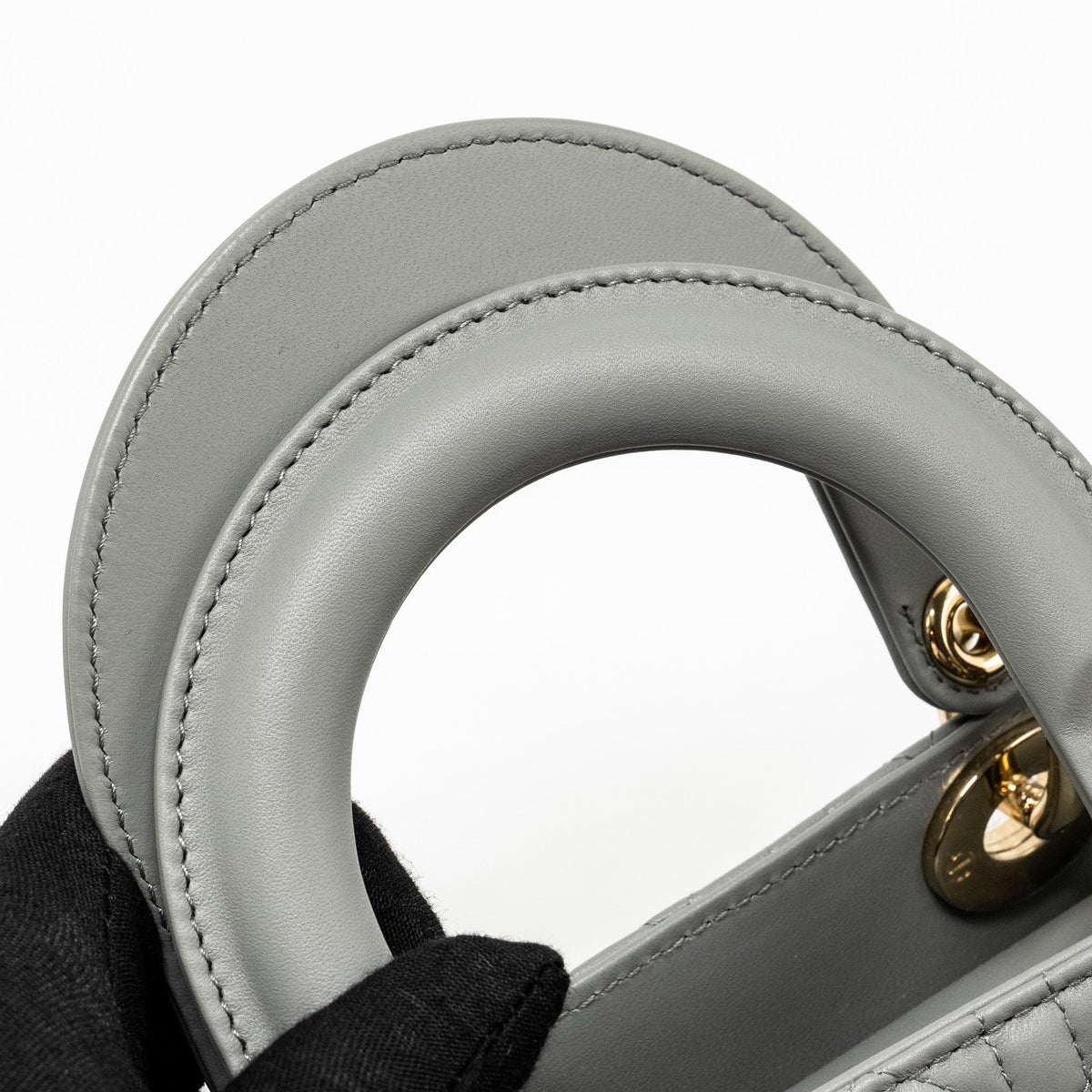 DIOR MY ABC SMALL LADY DIOR LAMBSKIN GREY LGHW