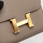 HERMES CONSTANCE COMPACT WALLET EPSOM GRIS ASPHALTE GHW