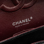 CHANEL MEDIUM CLASSIC DOUBLE FLAP BAG CAVIAR BLACK SHW (MICROCHIP)