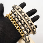 CHANEL 19 WALLET ON CHAIN LAMBSKIN LIGHT BEIGE MULTICOLOUR HARDWARE