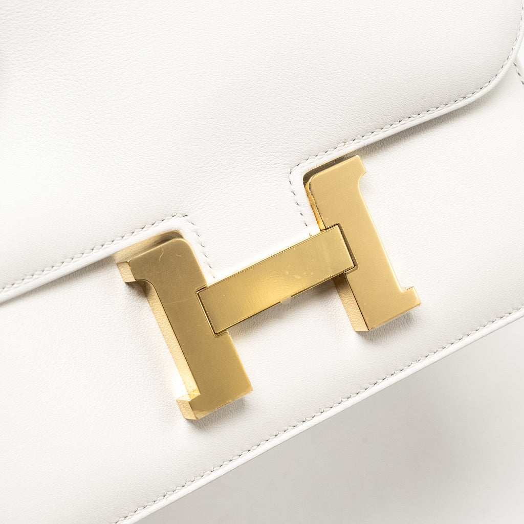 Hermes Mini Constance Swift New White LGHW