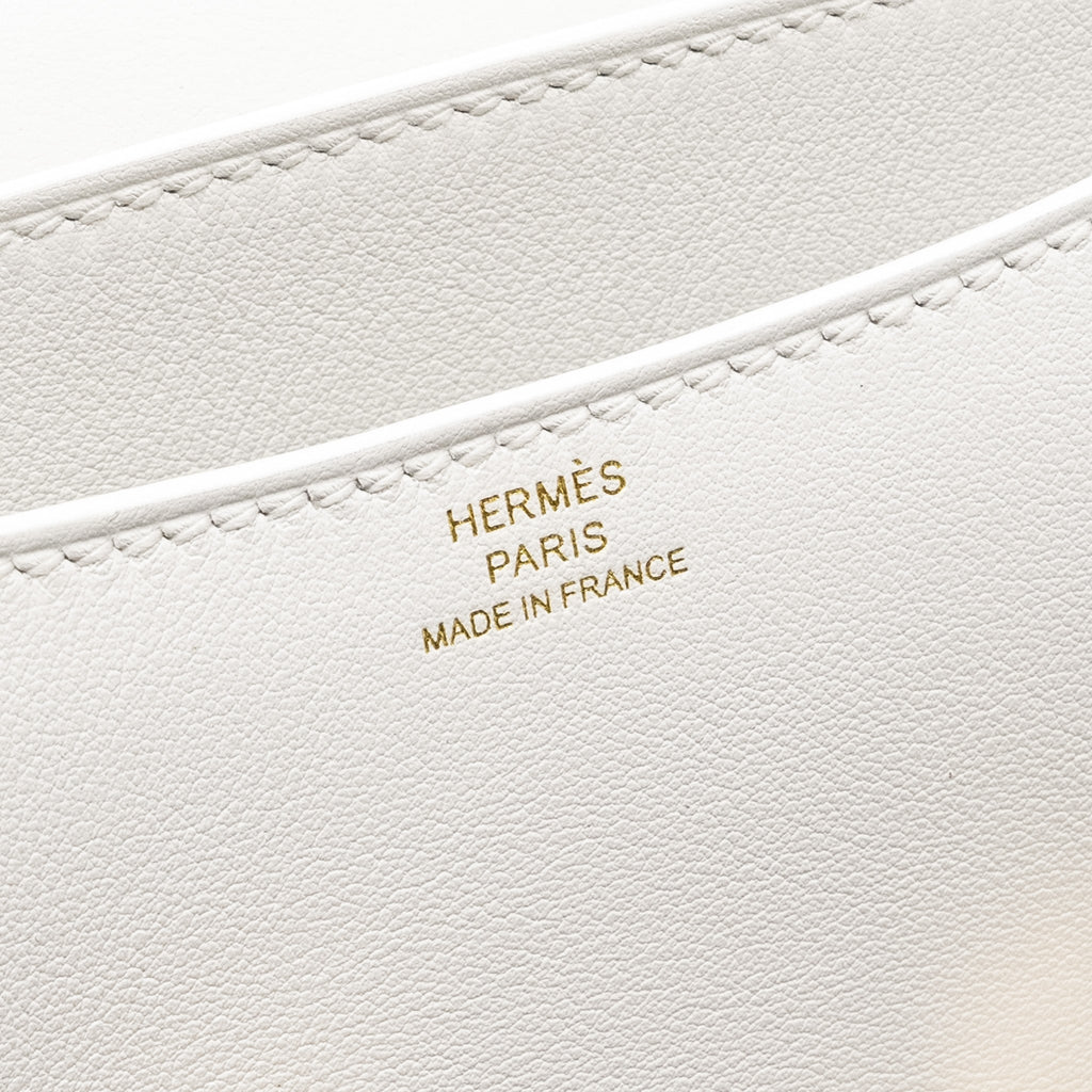 Hermes Mini Constance Swift New White LGHW