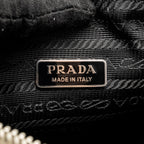 PRADA TRIANGLE SHOULDER BAG LEATHER WHITE SHW