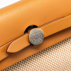 Hermes Herbag 31 zip bag canvas / hunter ecru beige / natural sable SHW