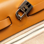 Hermes Herbag 31 zip bag canvas / hunter ecru beige / natural sable SHW