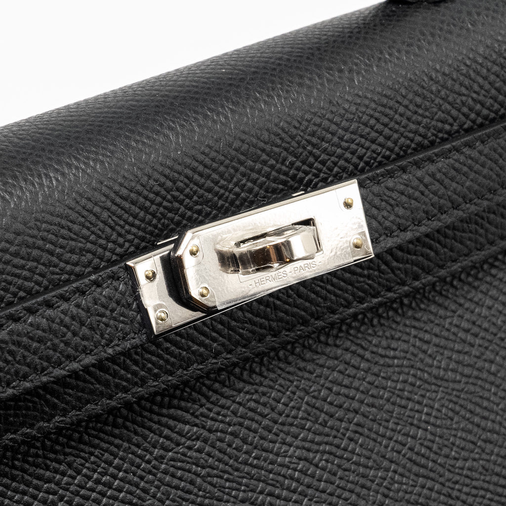 Hermes Mini Kelly II Epsom Black SHW