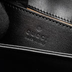 GUCCI MINI GG MARMONT SHOULDER BAG CALFSKIN BLACK GHW
