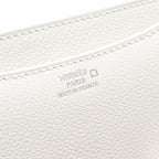 HERMES MINI CONSTANCE EVERCOLOR/ALLIGATOR MISSISSIPPIENSIS LISSE BUCKLE NEW WHITE / GRIS CIMENT SHW