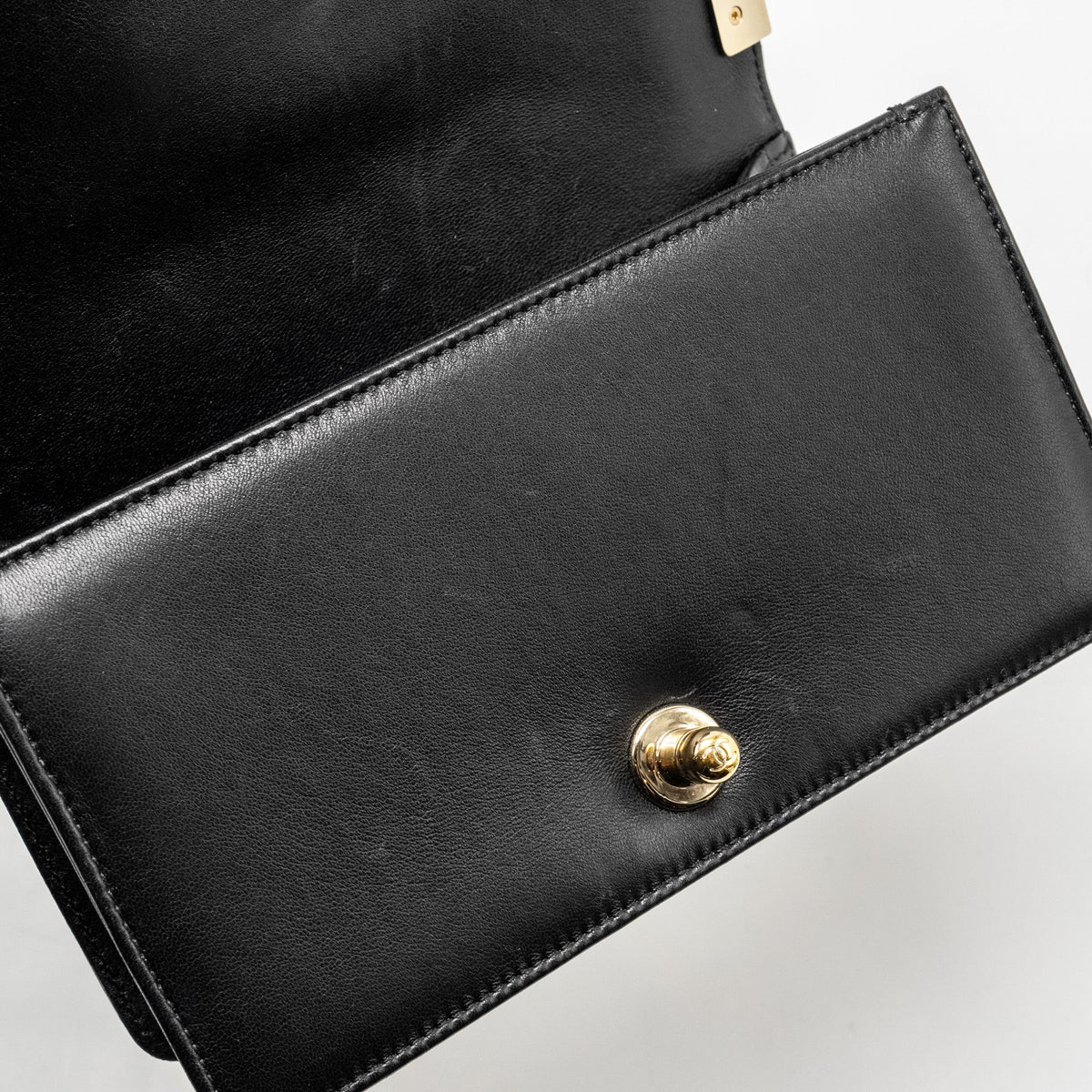 CHANEL SMALL BOY BAG LAMBSKIN BLACK GHW