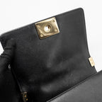 CHANEL SMALL BOY BAG LAMBSKIN BLACK GHW