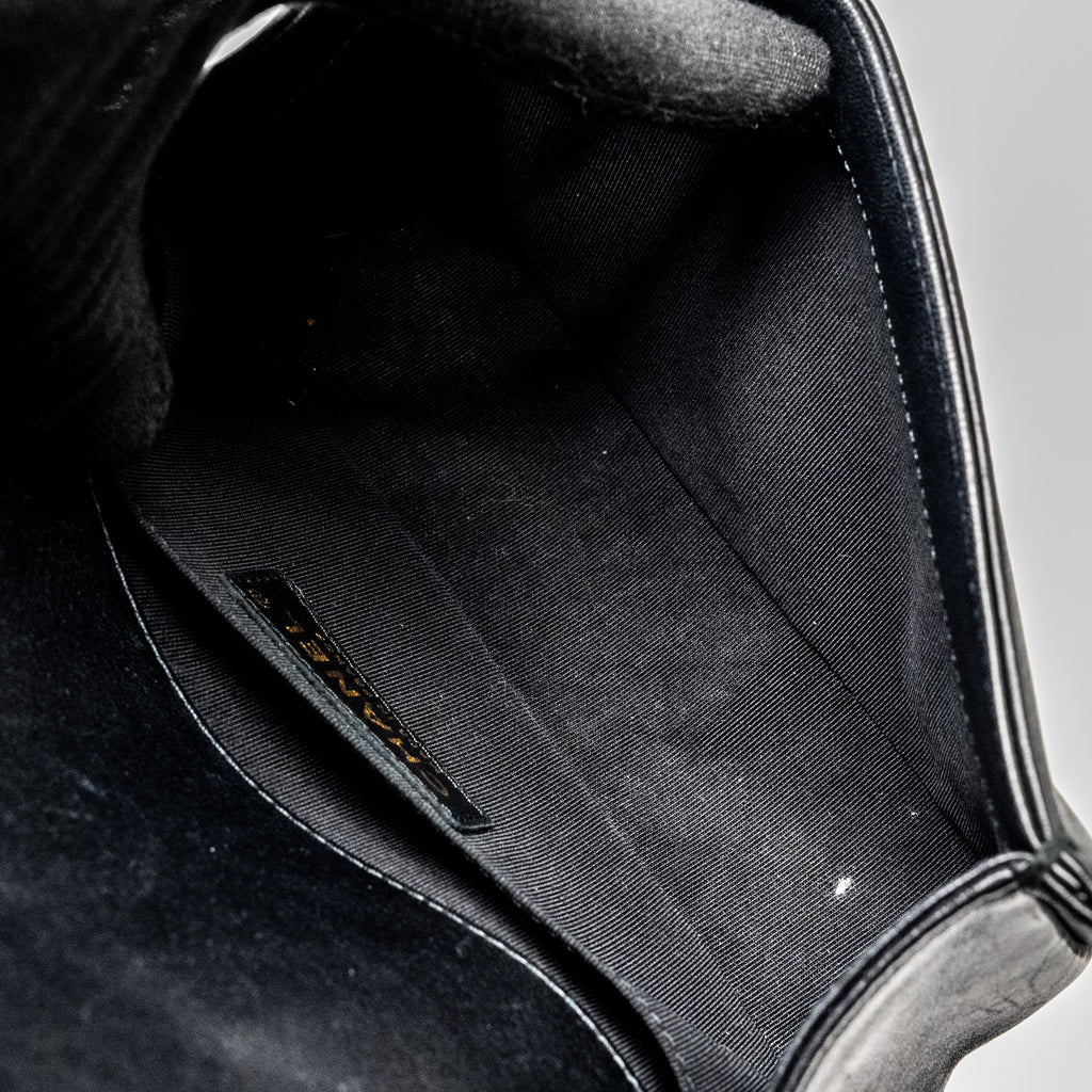 CHANEL SMALL BOY BAG LAMBSKIN BLACK GHW