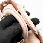 DIOR LADY D-JOY MICRO BAG LAMBSKIN POWDER PINK LGHW