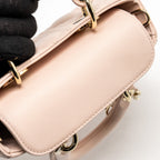 DIOR LADY D-JOY MICRO BAG LAMBSKIN POWDER PINK LGHW