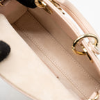 DIOR LADY D-JOY MICRO BAG LAMBSKIN POWDER PINK LGHW
