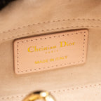 DIOR LADY D-JOY MICRO BAG LAMBSKIN POWDER PINK LGHW