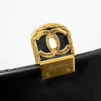CHANEL 22B MINI FLAPBAG LAMBSKIN BLACK GHW (MICROCHIP)