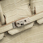Hermes Birkin 25 Crocodile Porosus Beton SHW