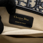 DIOR ADDICT VERTICAL MESSENGER BAG OBLIQUE CANVAS BLUE GHW