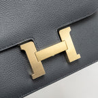 Hermes Mini Constance Epsom Gris Misty GHW