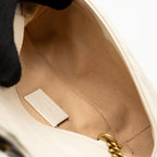 GUCCI GG MARMONT SUPER MINI CALFSKIN WHITE GHW