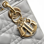 DIOR MY ABC SMALL LADY DIOR LAMBSKIN GREY LGHW