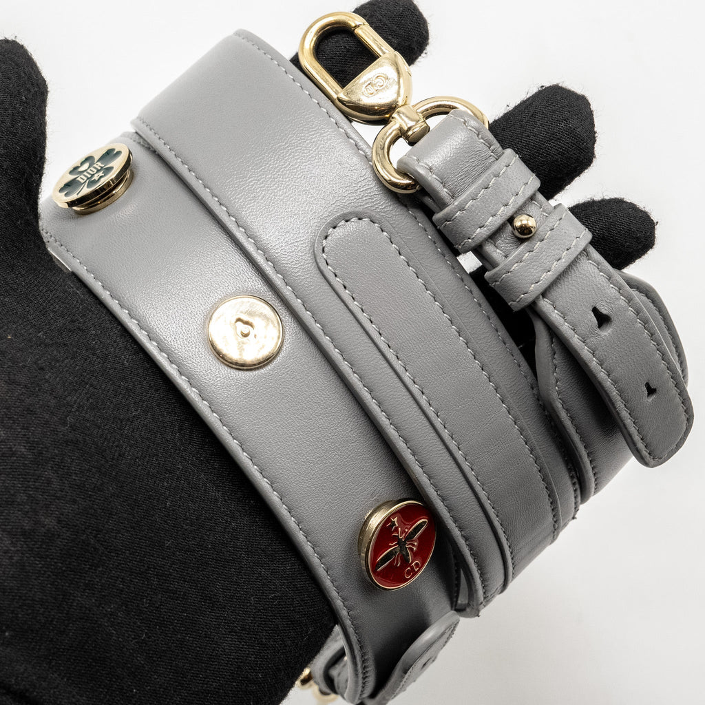 DIOR MY ABC SMALL LADY DIOR LAMBSKIN GREY LGHW