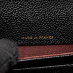 CHANEL CLASSIC FLAP CARD HOLDER CAVIAR BLACK GHW (MICROCHIP)