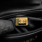 CHANEL 24A MINI SHOPPING TOTE/MINI KELLY VELVET BLACK GHW (MICROCHIP)