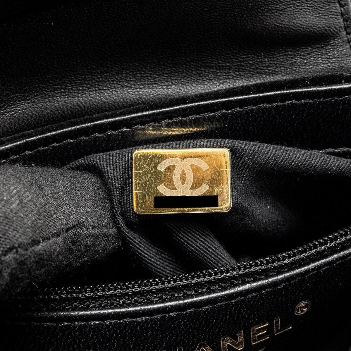 CHANEL 24A MINI SHOPPING TOTE/MINI KELLY VELVET BLACK GHW (MICROCHIP)