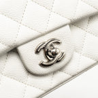 CHANEL MINI RECTANGULAR BAG FLAP BAG CAVIAR WHITE SHW
