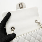 CHANEL MINI RECTANGULAR BAG FLAP BAG CAVIAR WHITE SHW