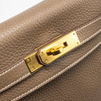 Hermes Kelly 28 Clemence Etoupe GHW