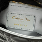 DIOR MINI LADY DIOR LAMBSKIN LIGHT BLUE LGHW