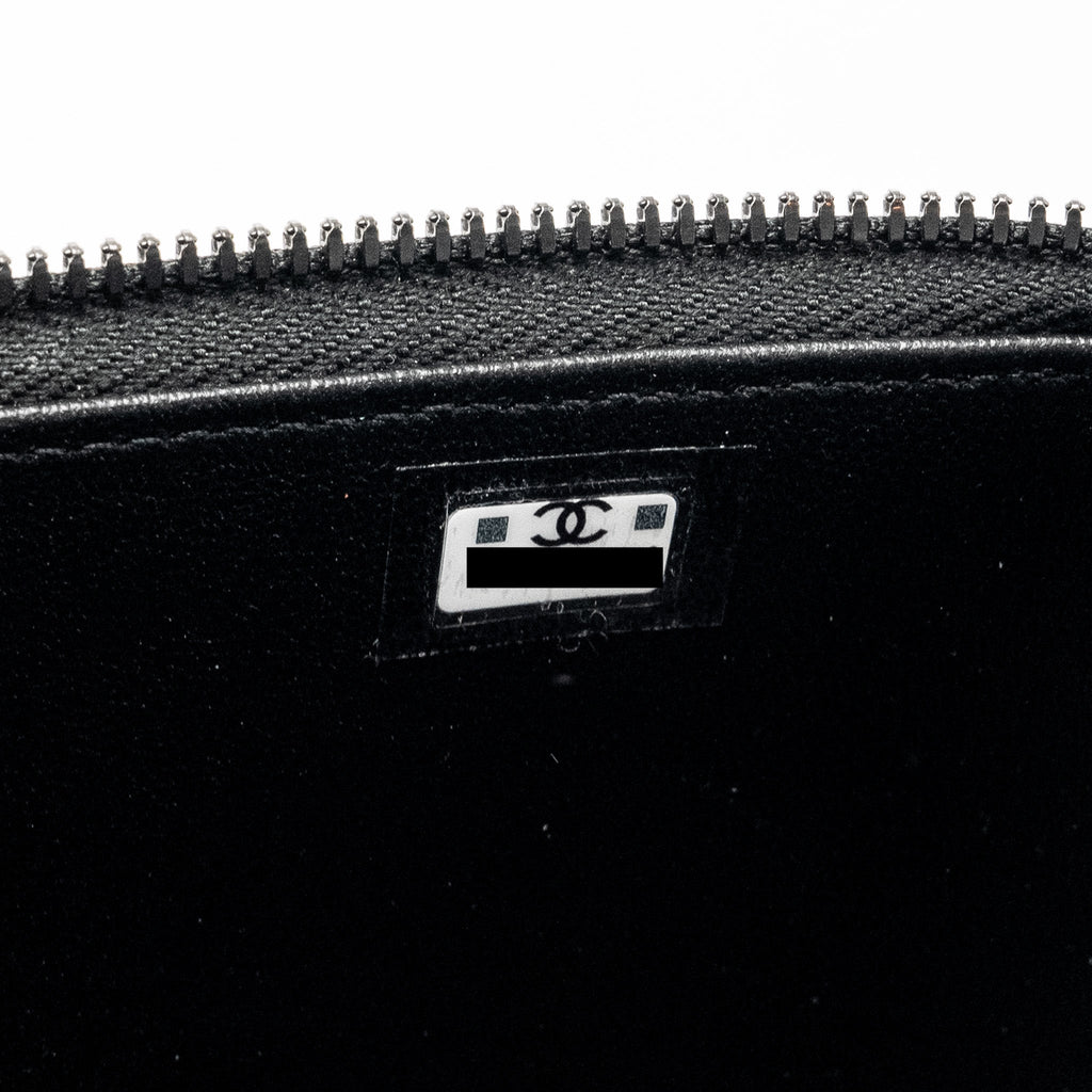 CHANEL LONG VANITY CASE LAMBSKIN SO BLACK (MICROCHIP)