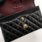 CHANEL SMALL CLASSIC DOUBLE FLAP BAG CAVIAR BLACK GHW