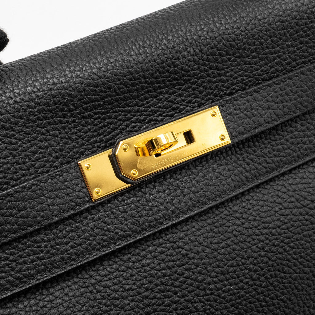 Hermes Kelly 32 Togo Black GHW