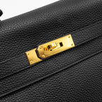 Hermes Kelly 32 Togo Black GHW