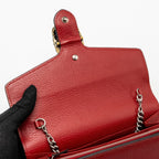 GUCCI DIONYSUS WALLET ON CHAIN CALFSKIN RED MULTICOLOUR HARDWARE