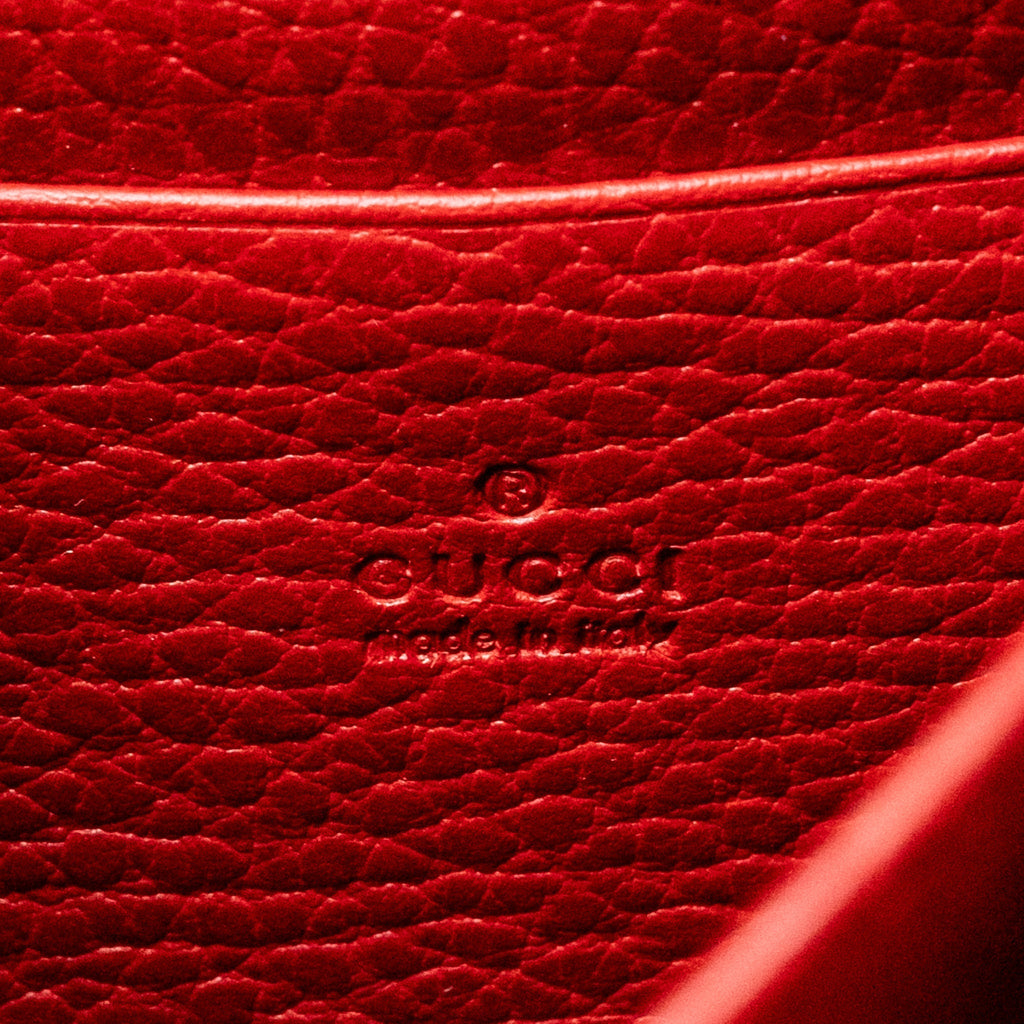 GUCCI DIONYSUS WALLET ON CHAIN CALFSKIN RED MULTICOLOUR HARDWARE