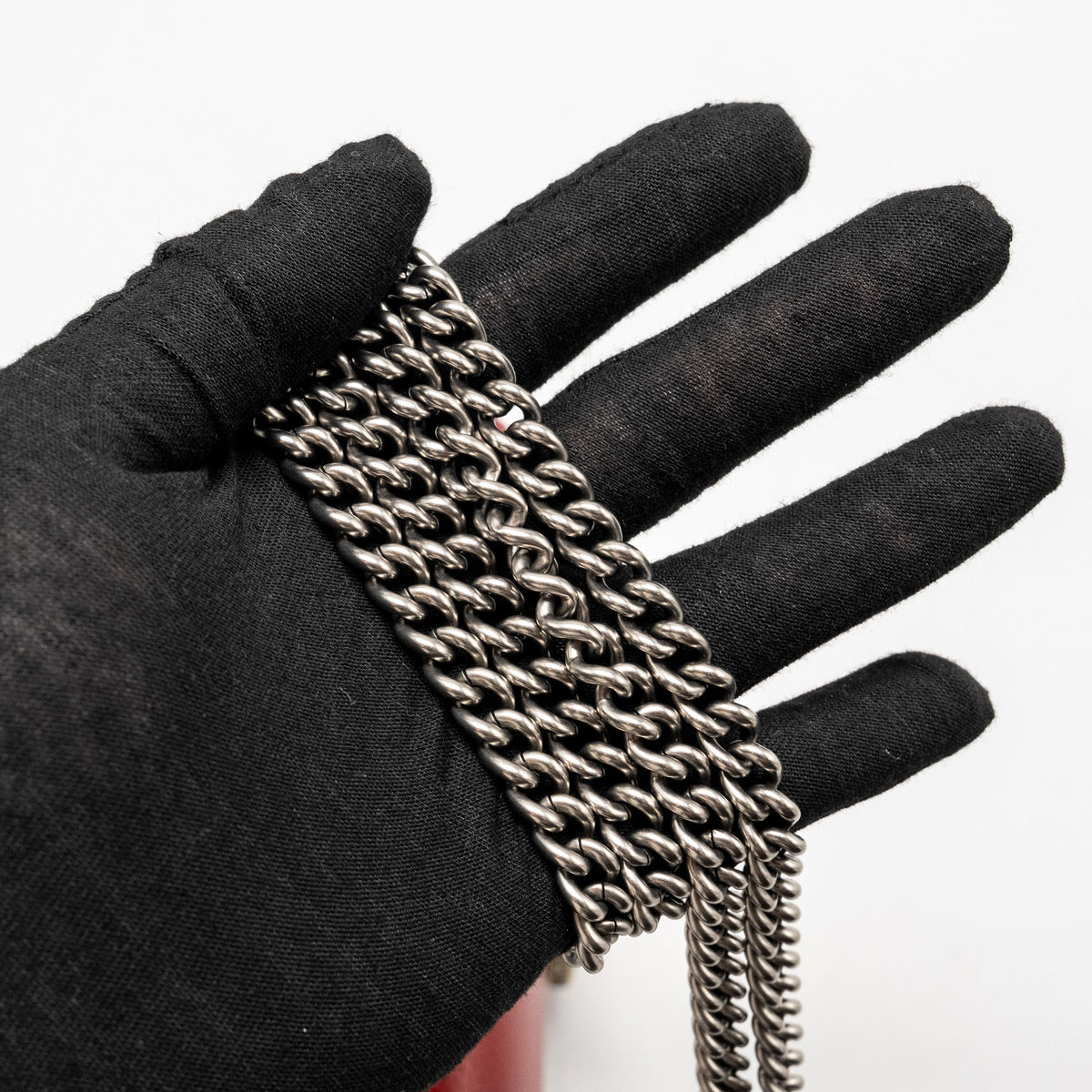 GUCCI DIONYSUS WALLET ON CHAIN CALFSKIN RED MULTICOLOUR HARDWARE