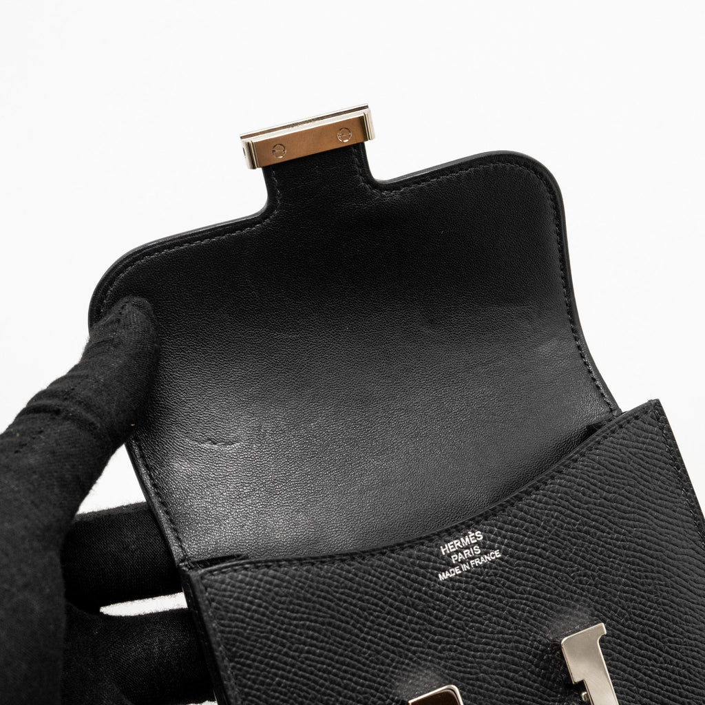 Hermes Constance Slim Epsom Black SHW