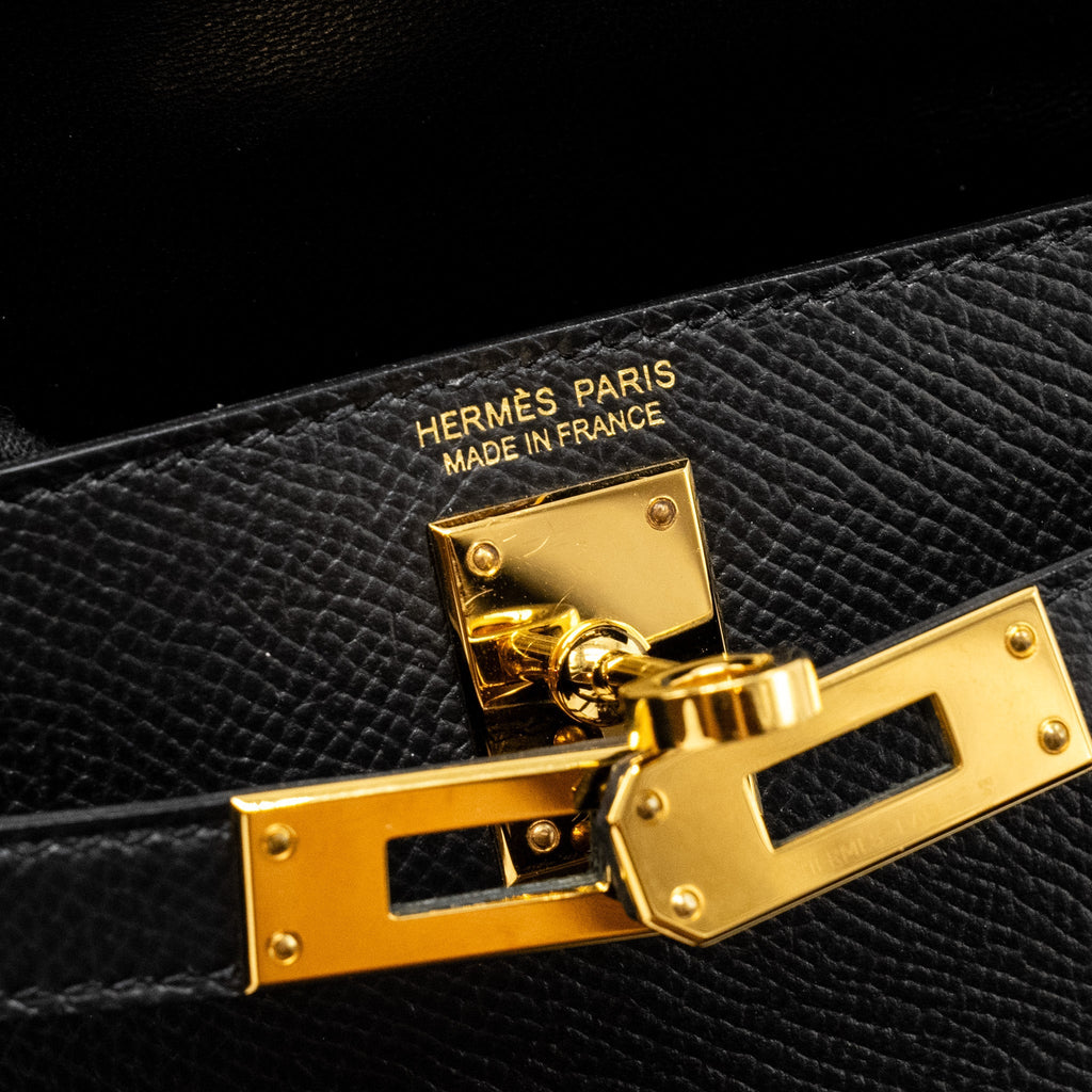 Hermes Mini Kelly II Epsom Black GHW