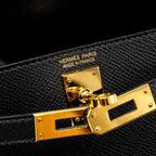 Hermes Mini Kelly II Epsom Black GHW