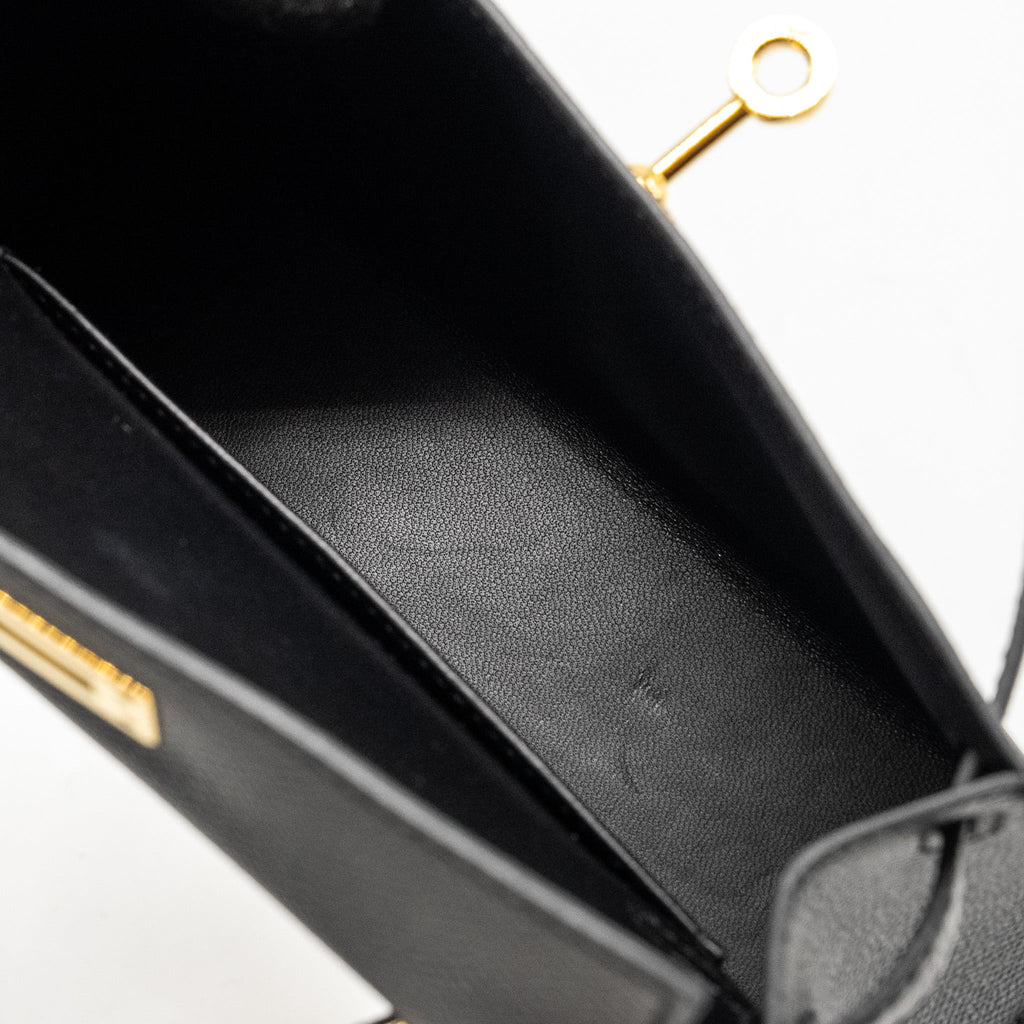 Hermes Mini Kelly II Epsom Black GHW
