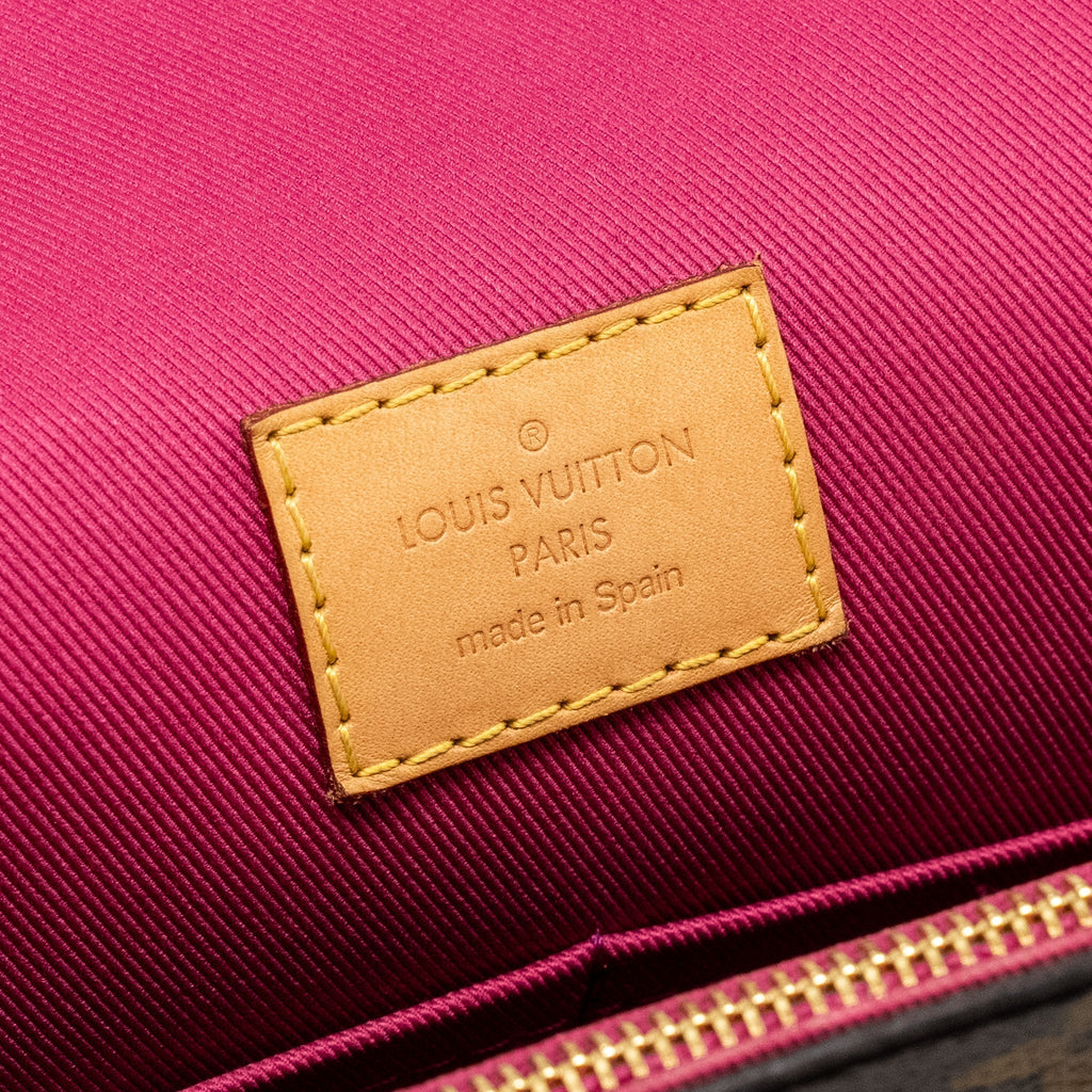 LOUIS VUITTON CLUNY BB MONOGRAM CANVAS WITH PINK STRAP GHW