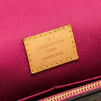LOUIS VUITTON CLUNY BB MONOGRAM CANVAS WITH PINK STRAP GHW