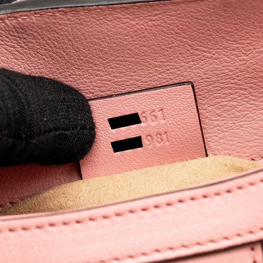 GUCCI MINI DIANA BAMBOO TOTE BAG LEATHER PINK GHW