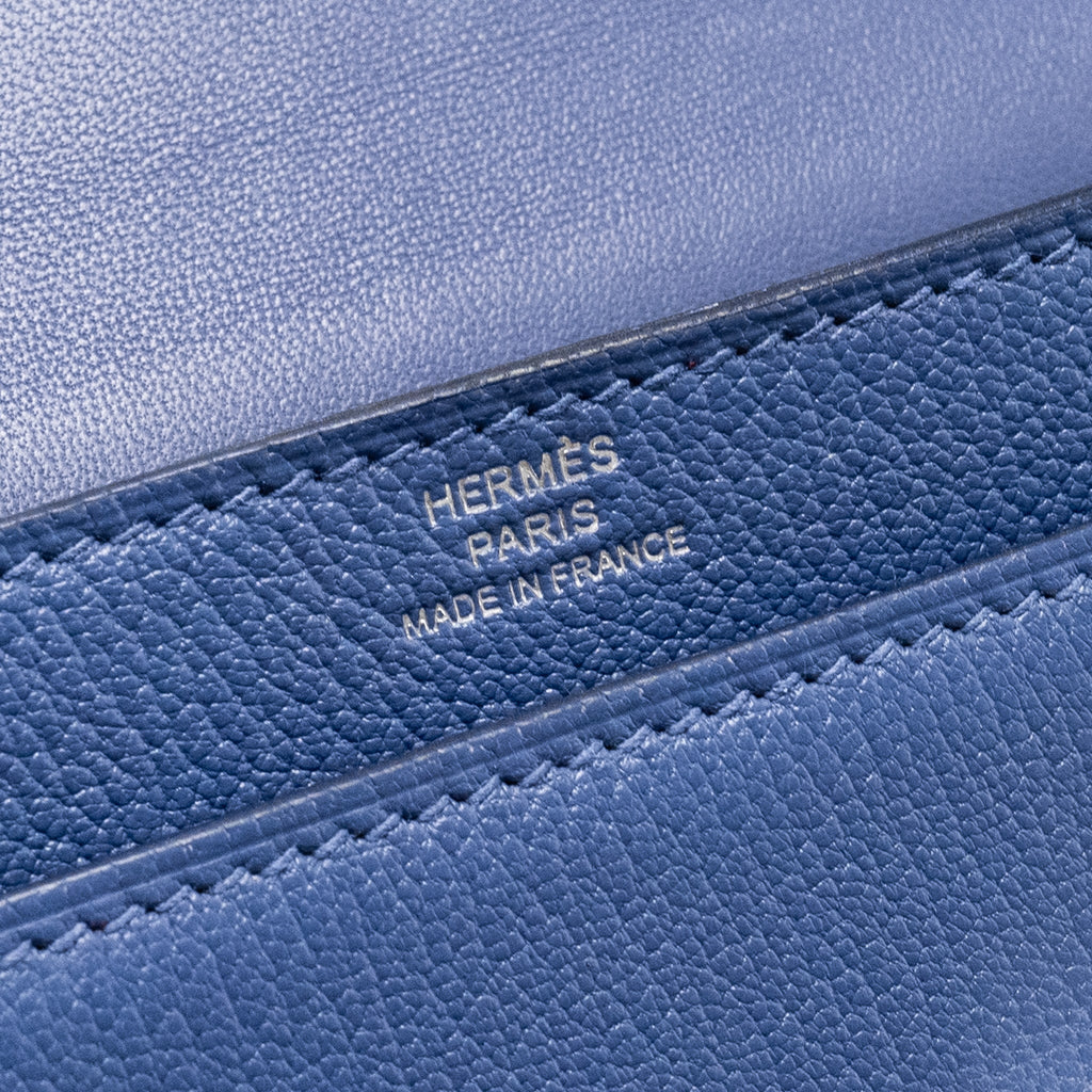 Hermes Mini Verrou Chèvre Mysore Blue Brighton SHW